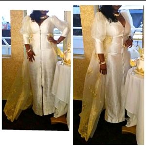 Classy Long Dress with Detachable Trail